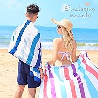 Vista 2 de Exclusivo Mezcla - Toalla de playa de microfibra de secado rápido, grande, repele la arena, para viajes, campamento, deportes; súper absorbente