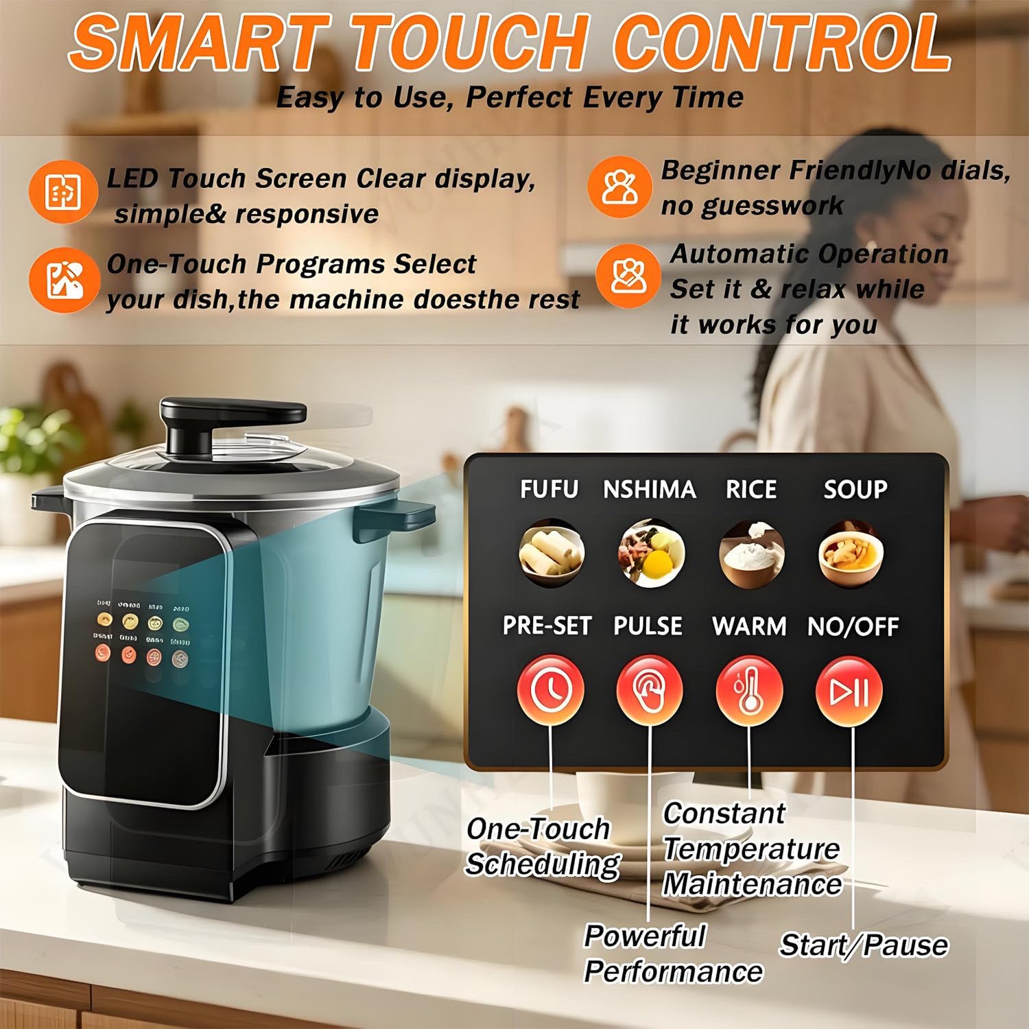 à aliments hirondelles automatique, grande capacité de 6 L, écran tactile LED intelligent