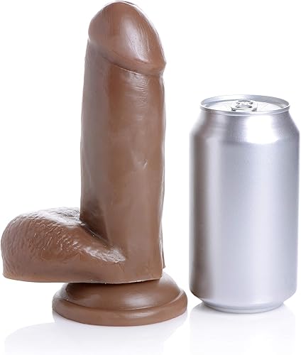 Lynx Consolador de 6 pulgadas con bolas - marrón