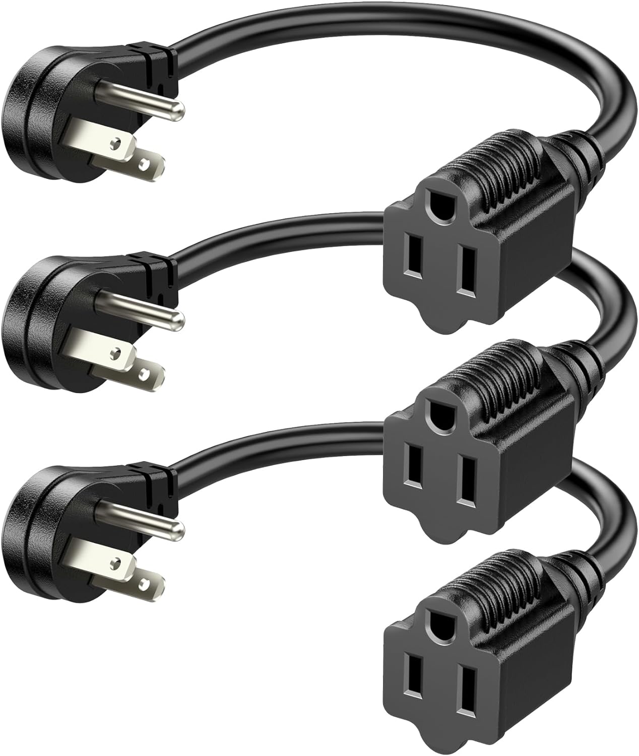 DEWENWILS 1FT Short Extension Cord, Flat Head Extension