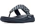 FitFlop F-Mode Go Adj. Checkerboard-Denim Toe-Post Sandals - Pair View
