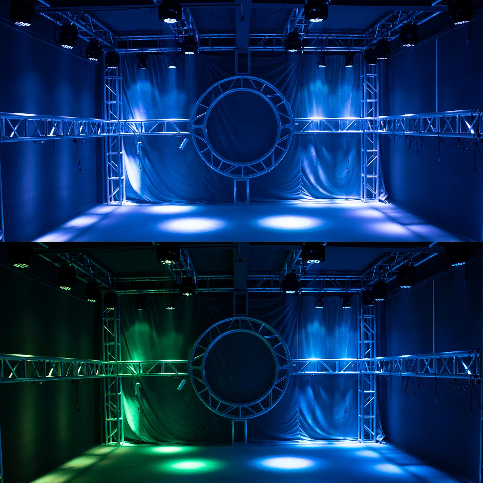 SHEHDS Luce a testa mobile Wash LED 12x12W RGBW 4in1 DJ Luci Illuminazione Professionale 9/16 Canali DMX512 Effetto Strobo Attivato Suono Luci Della Fase per Eventi di Natale Night Club Discoteca KTV