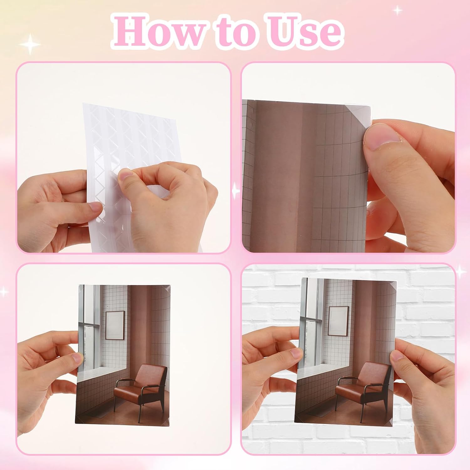 1530 PCS Picture Corners for Scrapbooking, Self-Adhesive Photo Corners, Clear Picture Mounting Corner Stickers for Album Pictures, Personal Journal, Memory Books