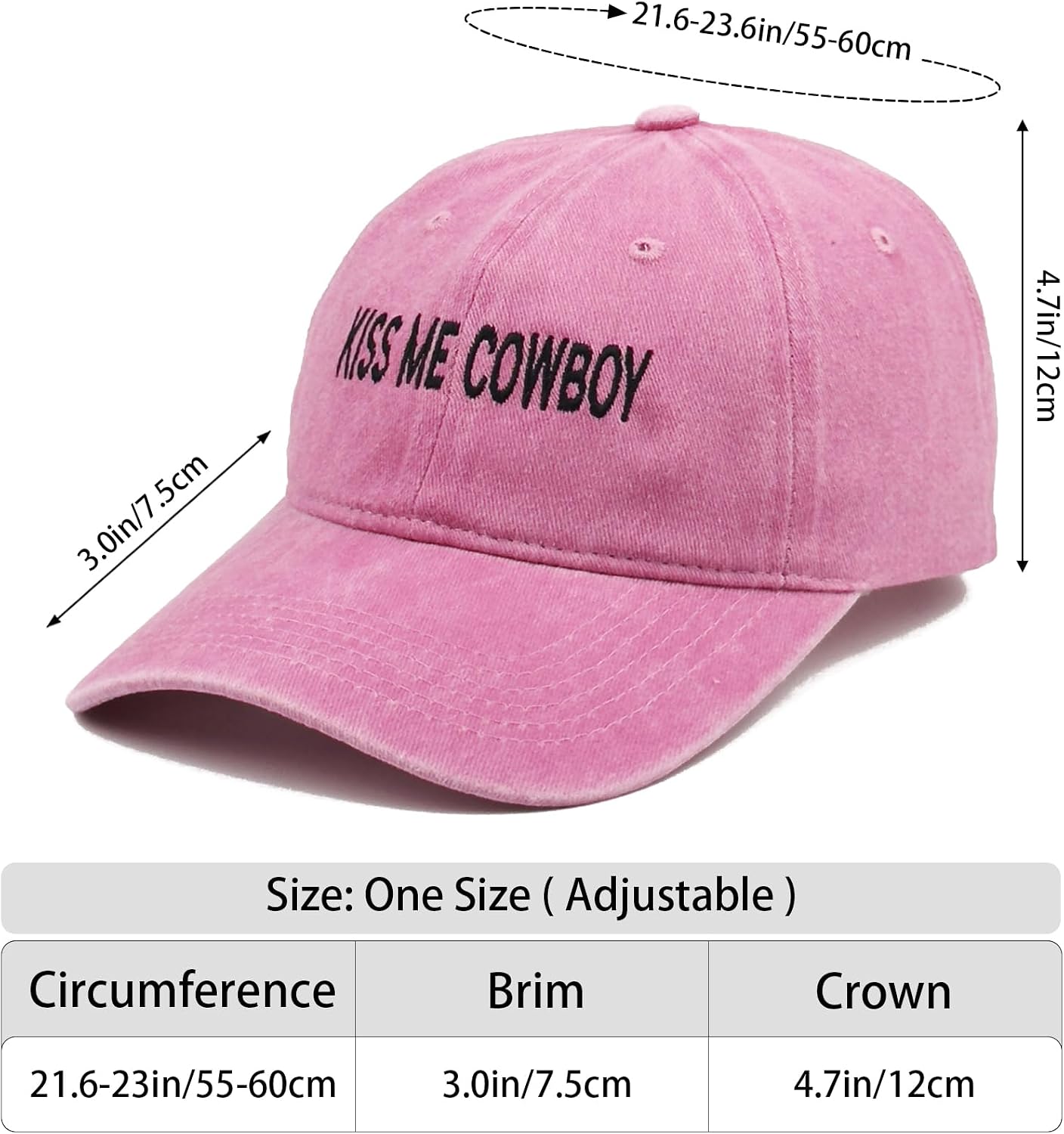 Embroidered Baseball Cap for Women & Men – Vintage Cotton Dad Hat, Adjustable Trucker Hat with Fun Sayings image 4