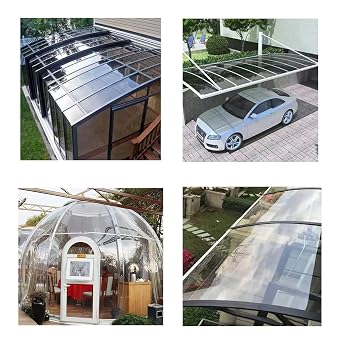 50cm x 90cm x 5mm Clear Acrylic Sheets, 5mm Thick Clear Plastic Acrylic Sheet, Transparent Plastic Sheet Panels for Decoration, Display, Picture Frame, Painting, Sunny Room