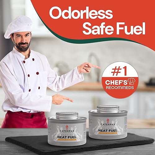 Miniatura 6 de Latas de combustible de 6 horas para calentadores de alimentos y bandejas de bufé de rozaduras, sin humo, larga combustión, fácil iluminación,