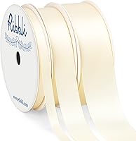 Vista 17 de Ribbli 3 Rollos de Cinta de Manualidades de Satén Negro Sólido de Doble Cara, Total 30 Yardas