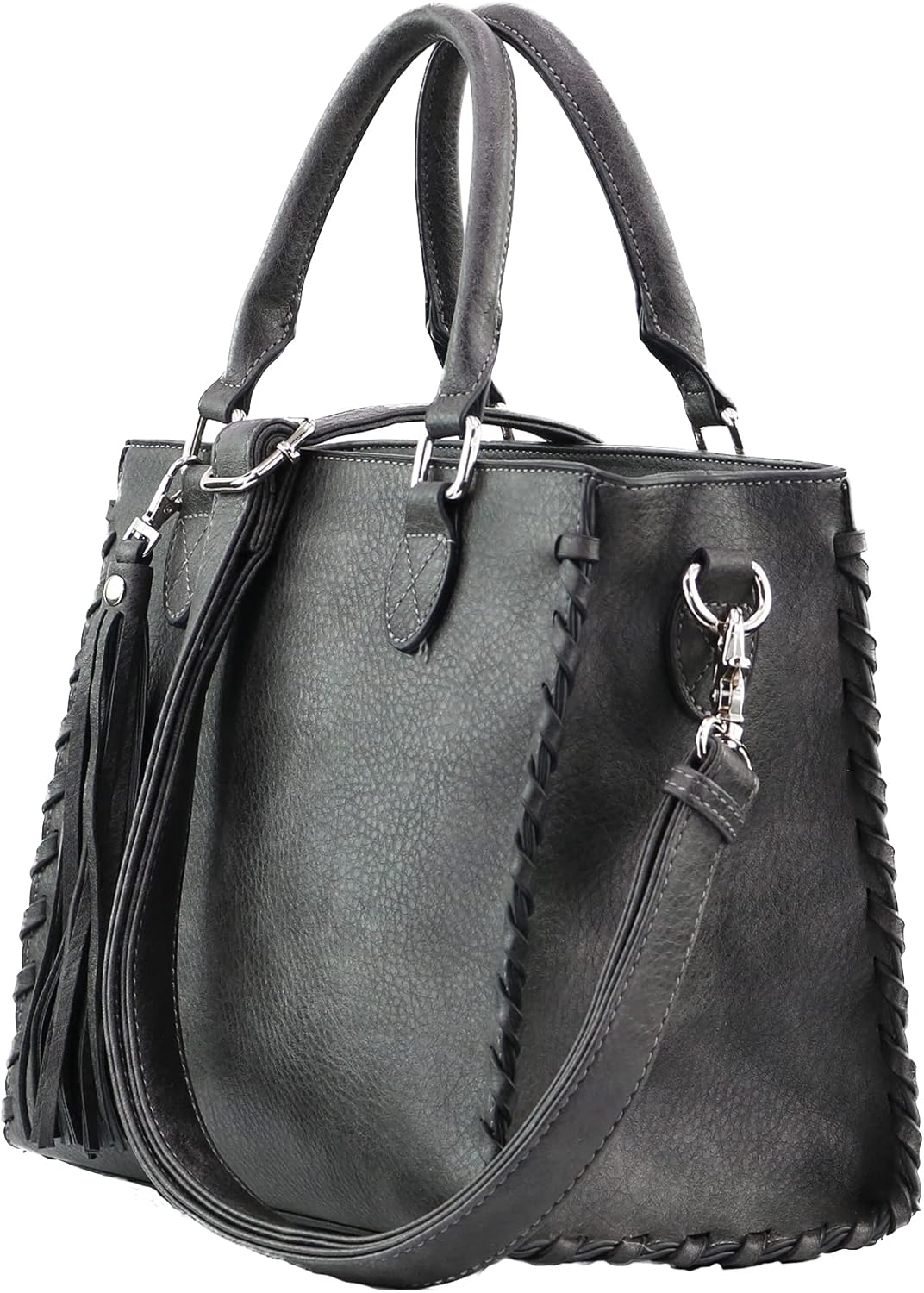 Lady Conceal Laced Ann Satchel Concealed Carry Purse Locking Zipper CCW Handbag for Women with Universal Holster