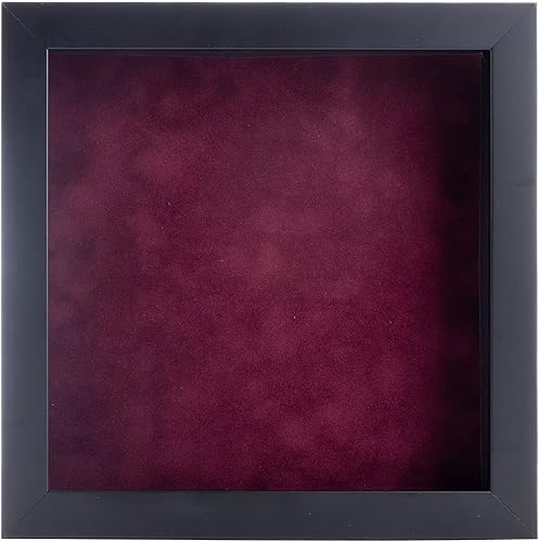 Miniatura 2 de Marco de caja de sombra de 6 x 6 pulgadas, madera negra, con una profundidad de visualización de 34 pulgadas  Incluye un tablero de respaldo sin