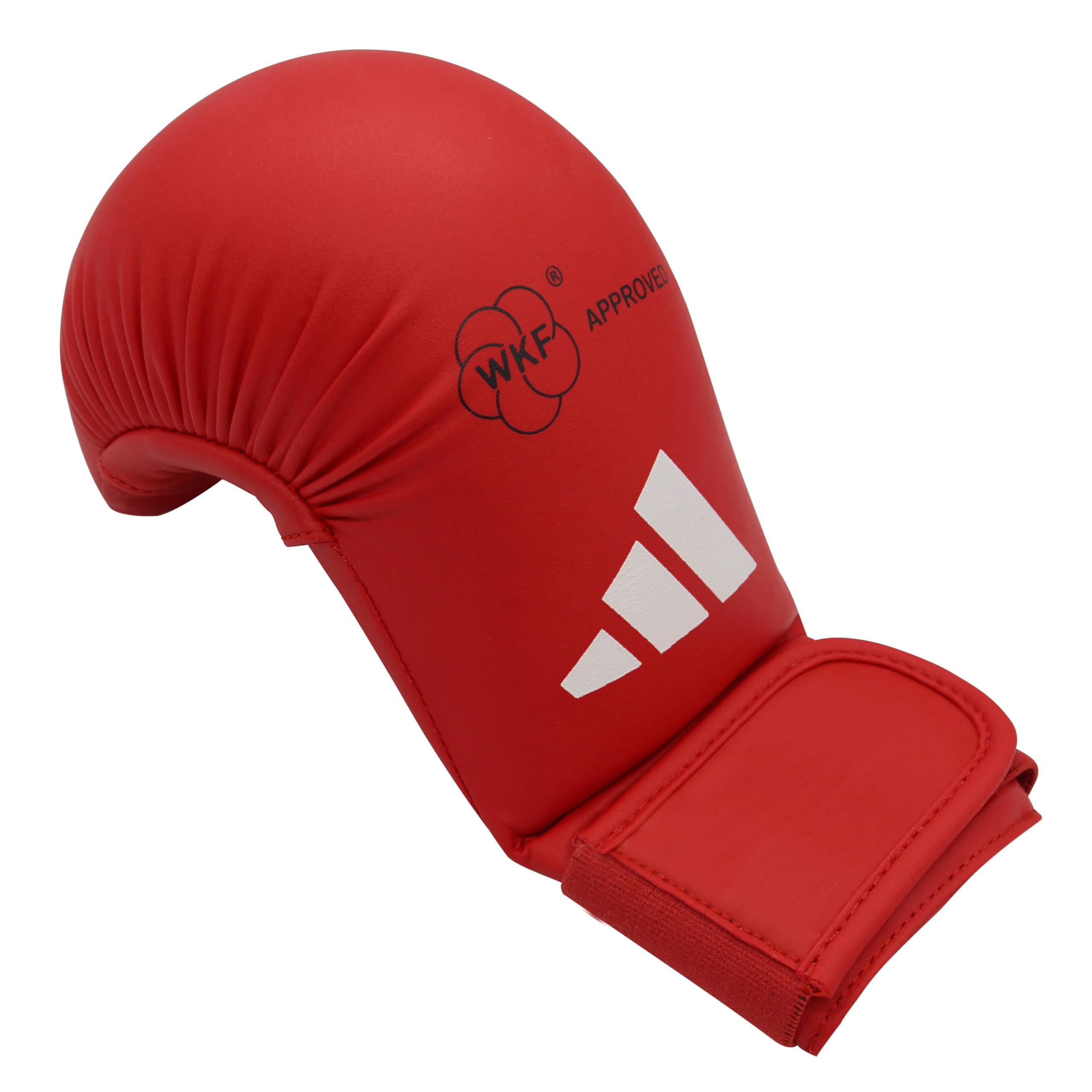 adidas, Guanti “Faust”, Protezioni per Karate/Fit-Boxe, Rosso, Approvato WKF