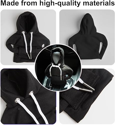 Miniatura 4 de Sudadera con capucha para palanca de cambios, sudadera con capucha divertida para cambio de marchas, accesorios interiores de automóviles negros y