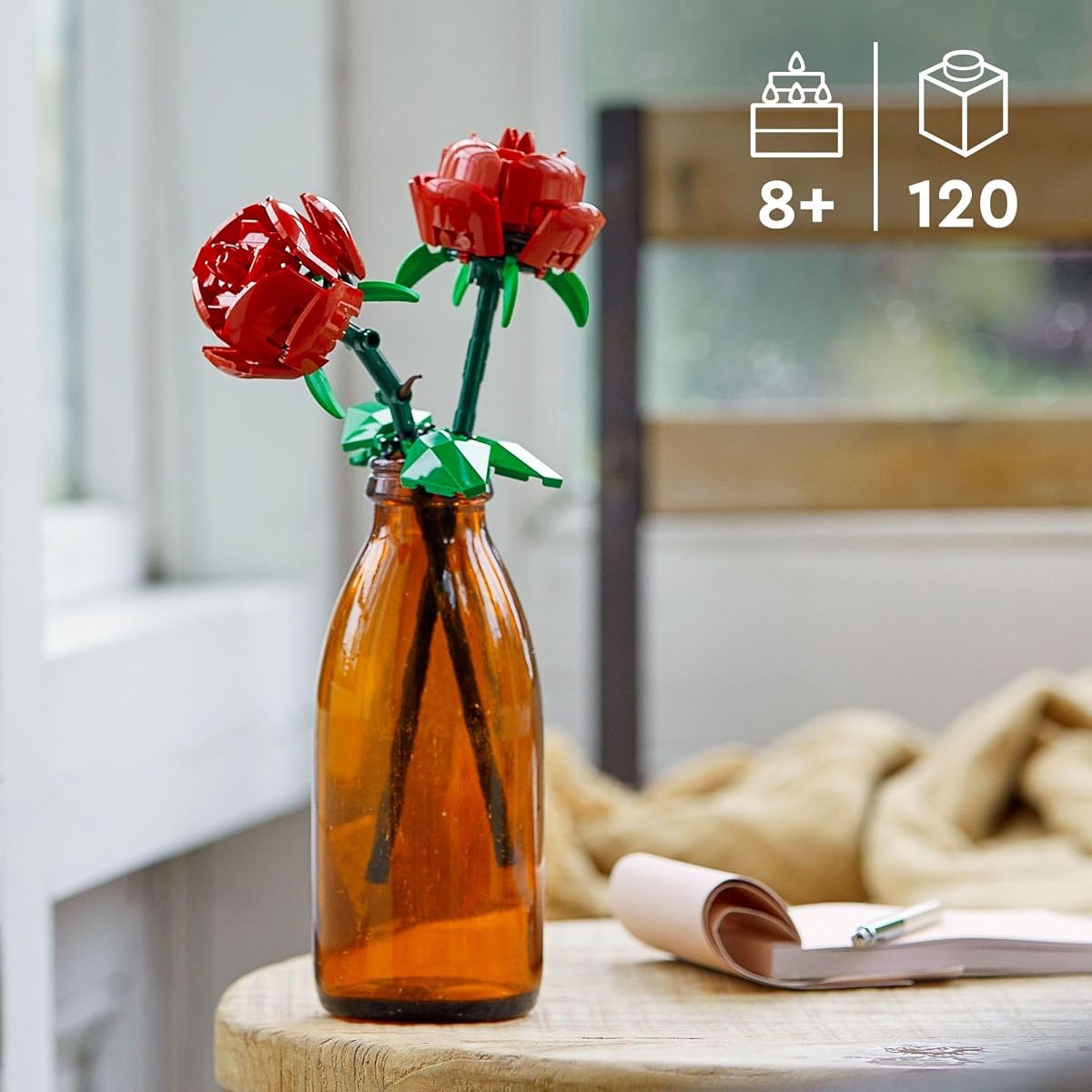 LEGO Roses - Building Toy for Kids, Girls & Boys, Ages 8+ - Artificial, Fake Roses for Home Decor & Display - Gift Idea for Plant & Flower Lovers - 40460 Roses (New Packaging) image 1