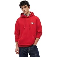 Tommy Jeans Uomo Felpa con Cappuccio Entry Sign con Tasca a Marsupio