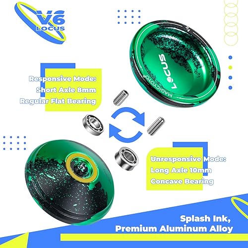 Miniatura 9 de MAGICYOYO Yoyo sensible para niños, Yoyo profesional V6 Locus, YoYo de metal de doble propósito con rodamiento de yoyo no sensible para reemplazo,