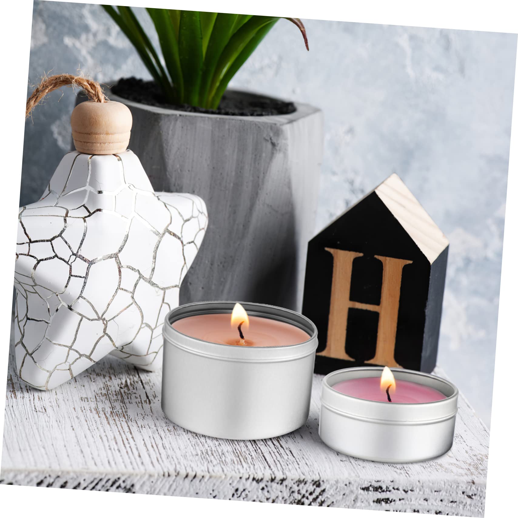 jojofuny Moldes de Aluminio para Velas Recipientes Vacíos para Hacer Velas Mechas de Algodón de Té Kit de Herramientas para Manualidades