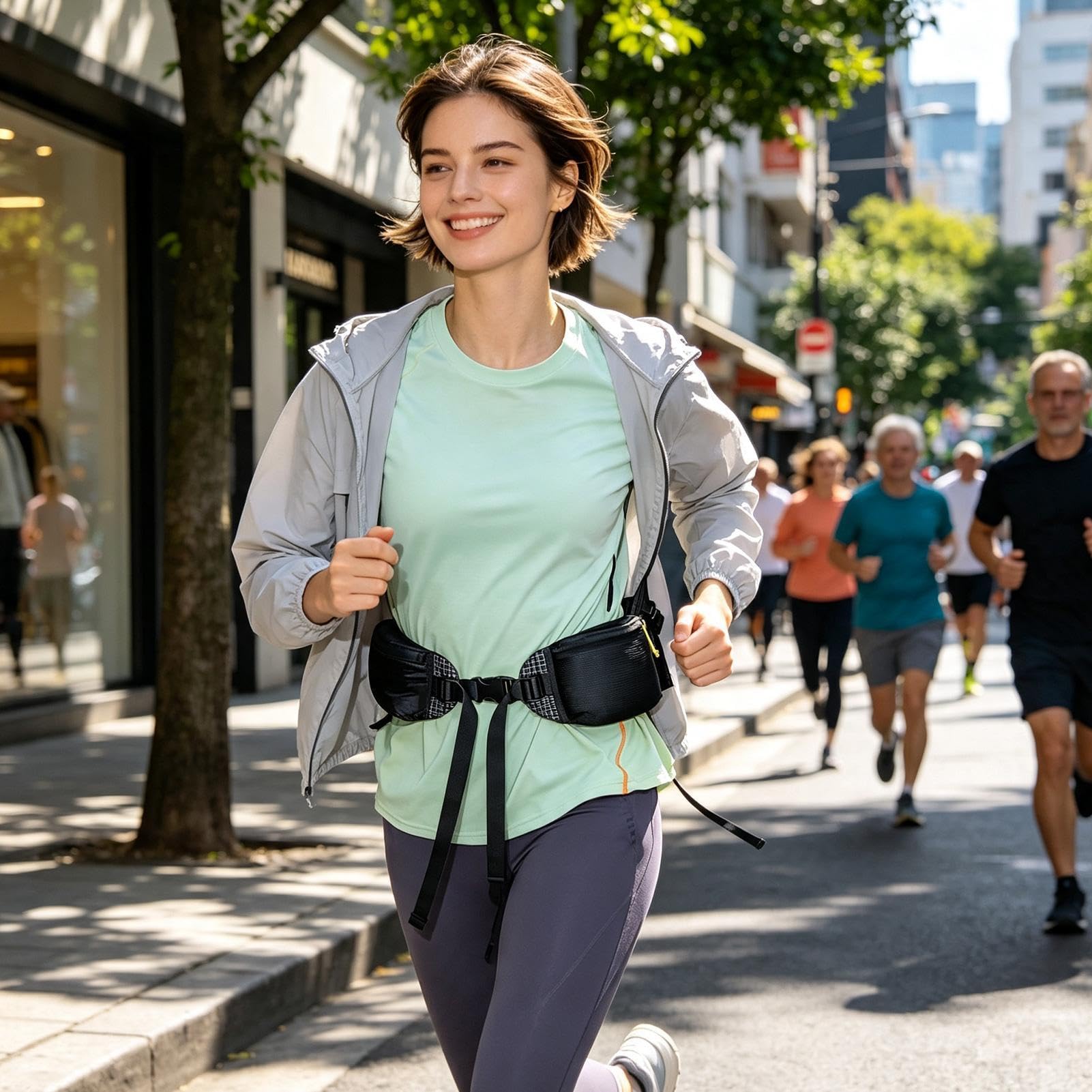 Małe przegródki na talię, wodoodporna torebka na talię, Czarny, Refer to | Wodoodporna saszetka do biegania, wędrówek, spacerów, biwakowania, fitnessu, treningu na świeżym powietrzu