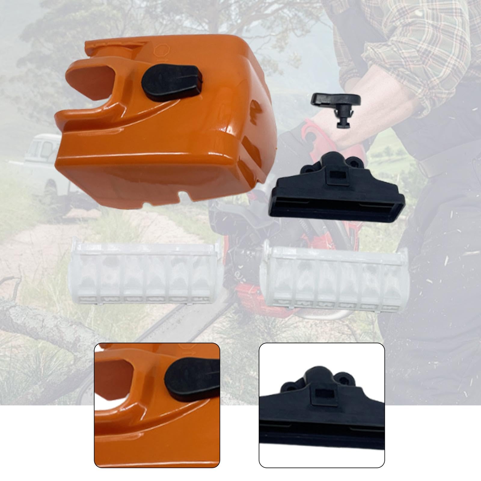 Gralara Kit de Cubierta de Filtro de con Perilla de Bloqueo Giratorio, Pieza de Repuesto para MS230