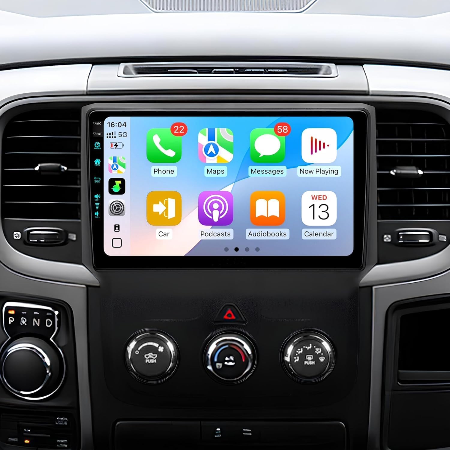 11th WiFi6(1201Mbps)(4Ram+64Rom) Upgrade Car Radio Stereo Bluetooth5.4 Navigation for Dodge Ram 2013-2019 1500 2500 3500,Carplay Android Auto Mirroring Airplay SWC 1080P