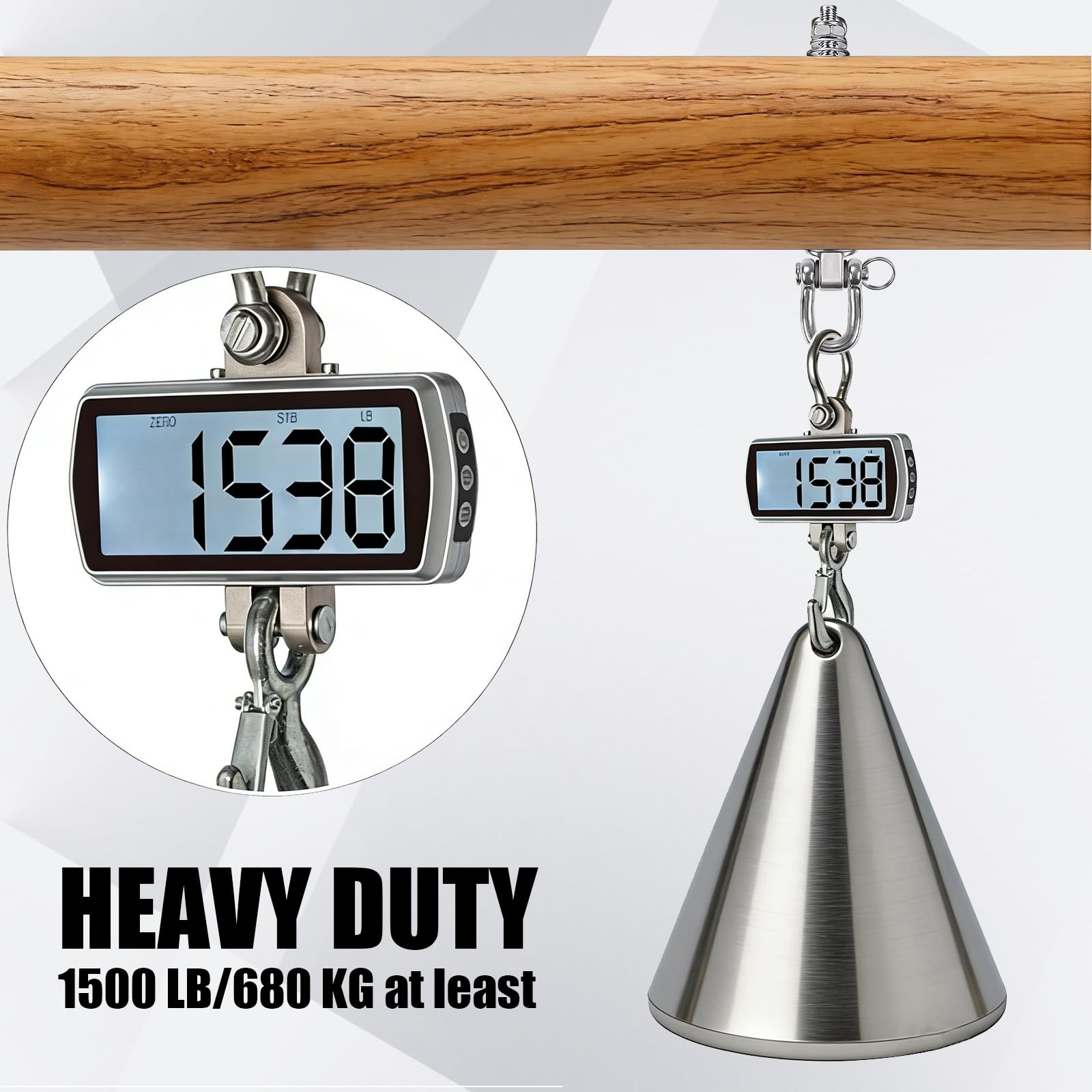 Ganci per Altalena Resistenti in Acciaio Inox con Cuscinetti Confezione da 4, Bulloni M10 Girevole, capacità 680 kg, per Travi in Legno e Acciaio, Altalena Portico, Sedia Sospesa (4)