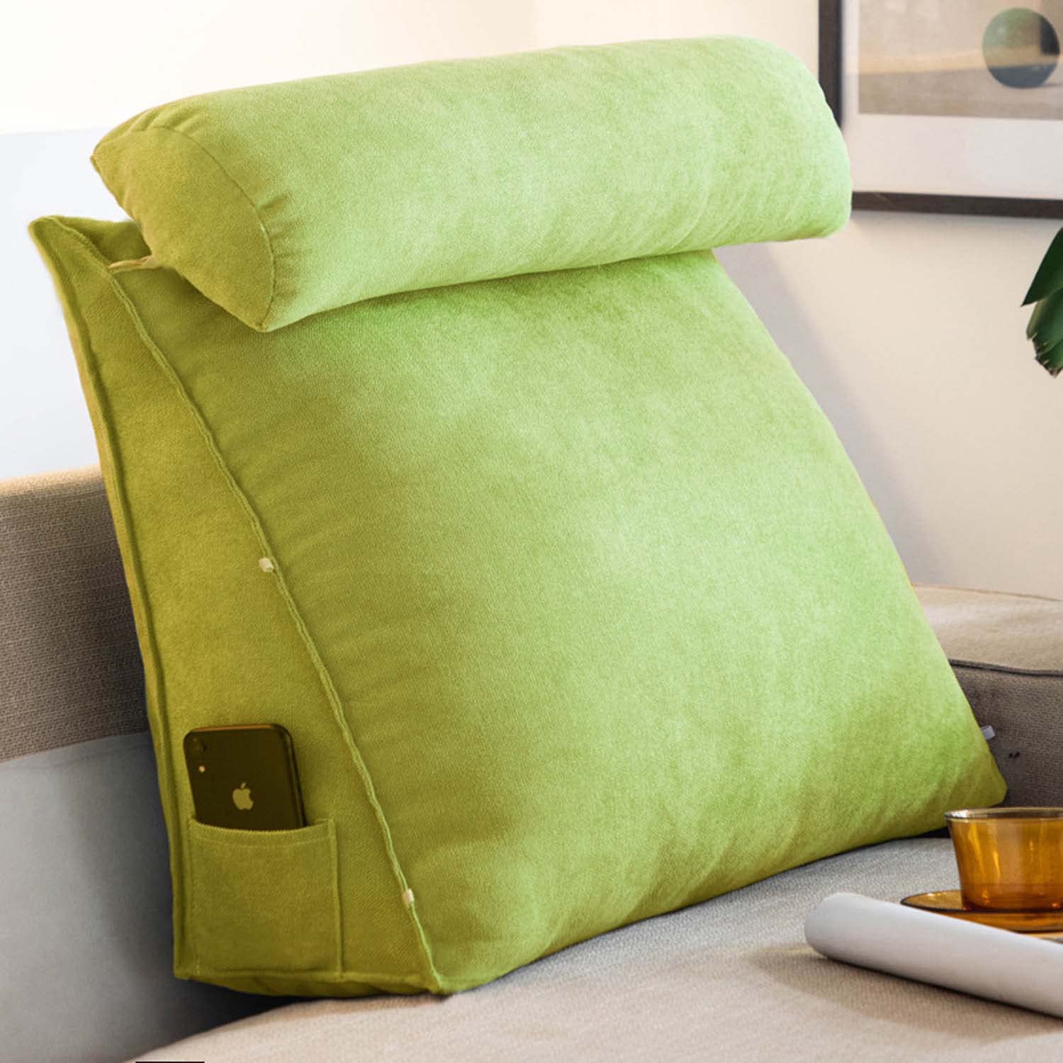 Adjustable Wedge Pillow for Neck and Back Support - GeRRiT - Ideal for Reading in Bed or on the Sofa - Comfortable and Versatile Pillow