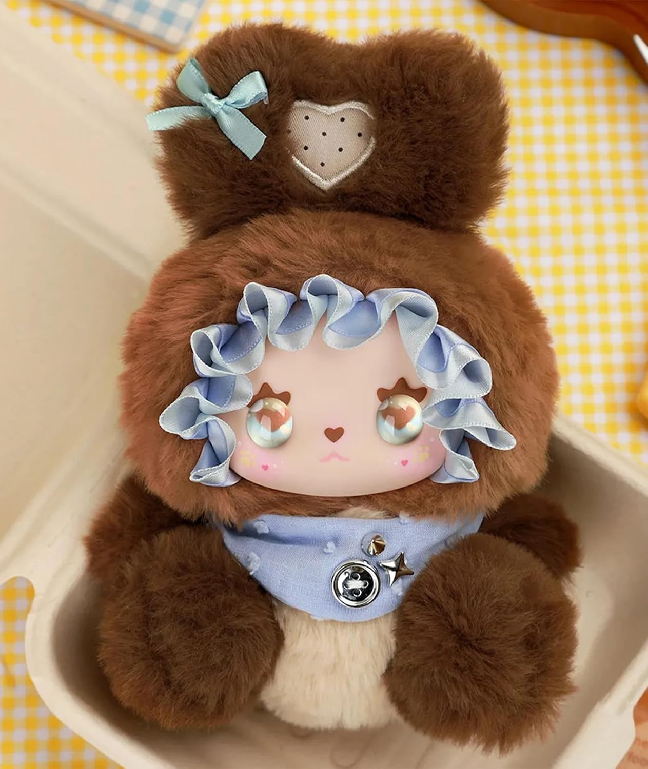 CALEMBOU Vinyl Plush Blind Box, Lovely Emma Sweet Treat Bunnies Series Soft Stuffed Keychain Figure, Cute Bunny Collectible for Birthday Christmas, Random 1 Box