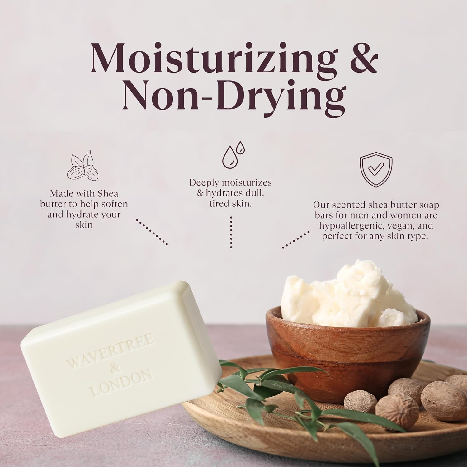 Wavertree & London Assorted Favorites 8 Bars Scented Natural Soap Bars, 7oz Each Moisturizing French Triple Milled Soap Bars Enriched with Shea Butter and Pure Plant Oils | All Body & Bath Soap