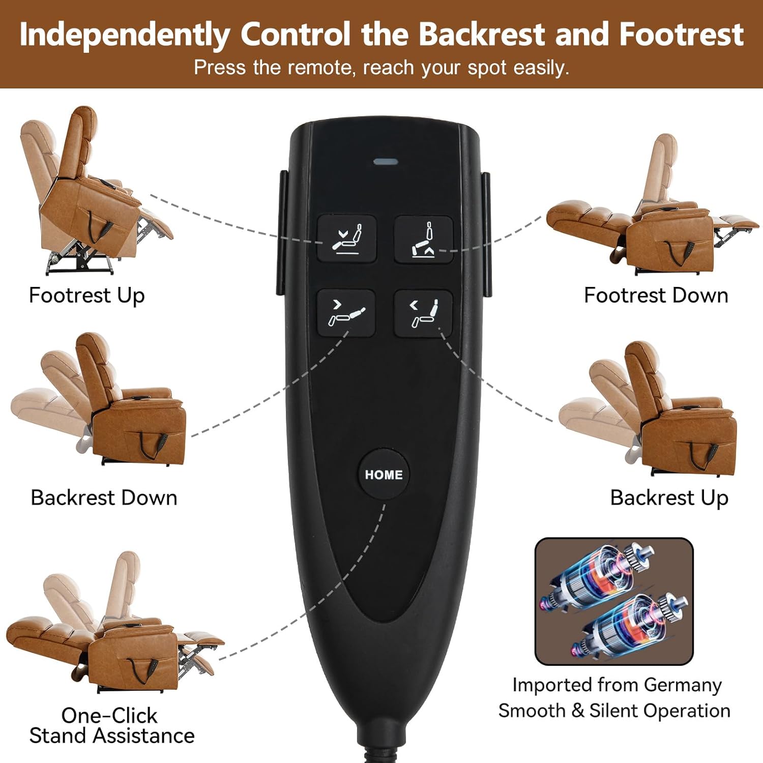cinkehome Dual Motor Power Lift Chairs Recliner for Elderly, Small Lay Flat Power Lift Recliner with Massage Heat, Infinite Position, High Back, Remote Control