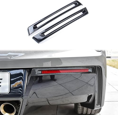 Fibra de carbono aspecto parachoques trasero niebla cubierta accesorios para 2014 2015 2016 2017 2018 2019 Chevrolet Corvette C7