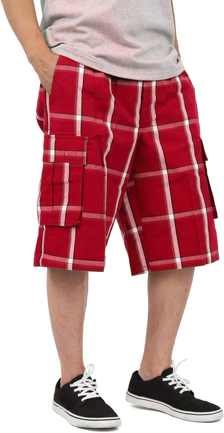 Shaka Wear Mens Cargo Shorts – Casual Plaid Malaysia Ubuy
