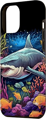 Vista 68 de Funda para iPhone 12/12 Pro Tiger Shark Sea Ocean Underwater Shark Lover
