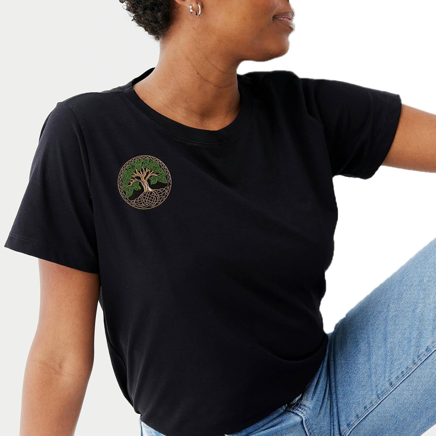 Celtic Tree of Life Spiritual Symbol Patch, Embroidered Iron-on/Sew-on Applique Badge Funny Patch Patches for Backpacks, Clothing, Hats, Jeans, DIY Accessories & Crafts, Jackets, Bags