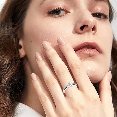 Miniatura 9 de Step Forward Anillo de plata de ley 925 con spinner para ansiedad para mujeres y adolescentes, regalos de joyería para aliviar la preocupación y el