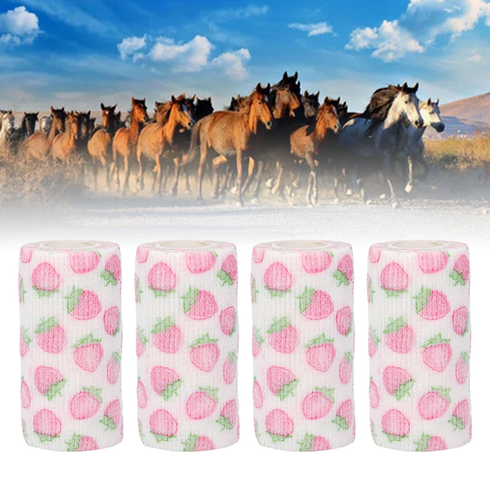 Cocoarm 10 Pz Involucri Autoadesivi in ​​poliestere Non Tessuto Avvolgimenti Coesivi per Sport Antipioggia Traspirante Strappabile Benda Elastica per Sport Animali Domestici Cavalli Cani Gatti