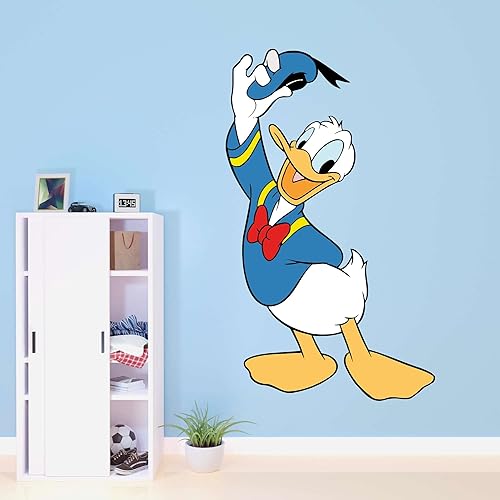 Donald Tips Cap Favorite Duck Design Diseño de personaje Decoración de pared para dormitorio infantil - Tamaño 12 pulgadas X 20 pulgadas