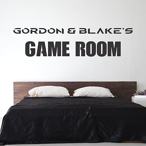 Calcomanía de pared para sala de juegos, calcomanía de pared con nombre personalizado, nombre personalizado, habitación de niños, habitación de