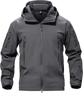TACVASEN Men's Special Ops Military Tactical Soft Shell Rain Warm Fleece Lined Jacket Winter Hood Coat Hiking Snowboard