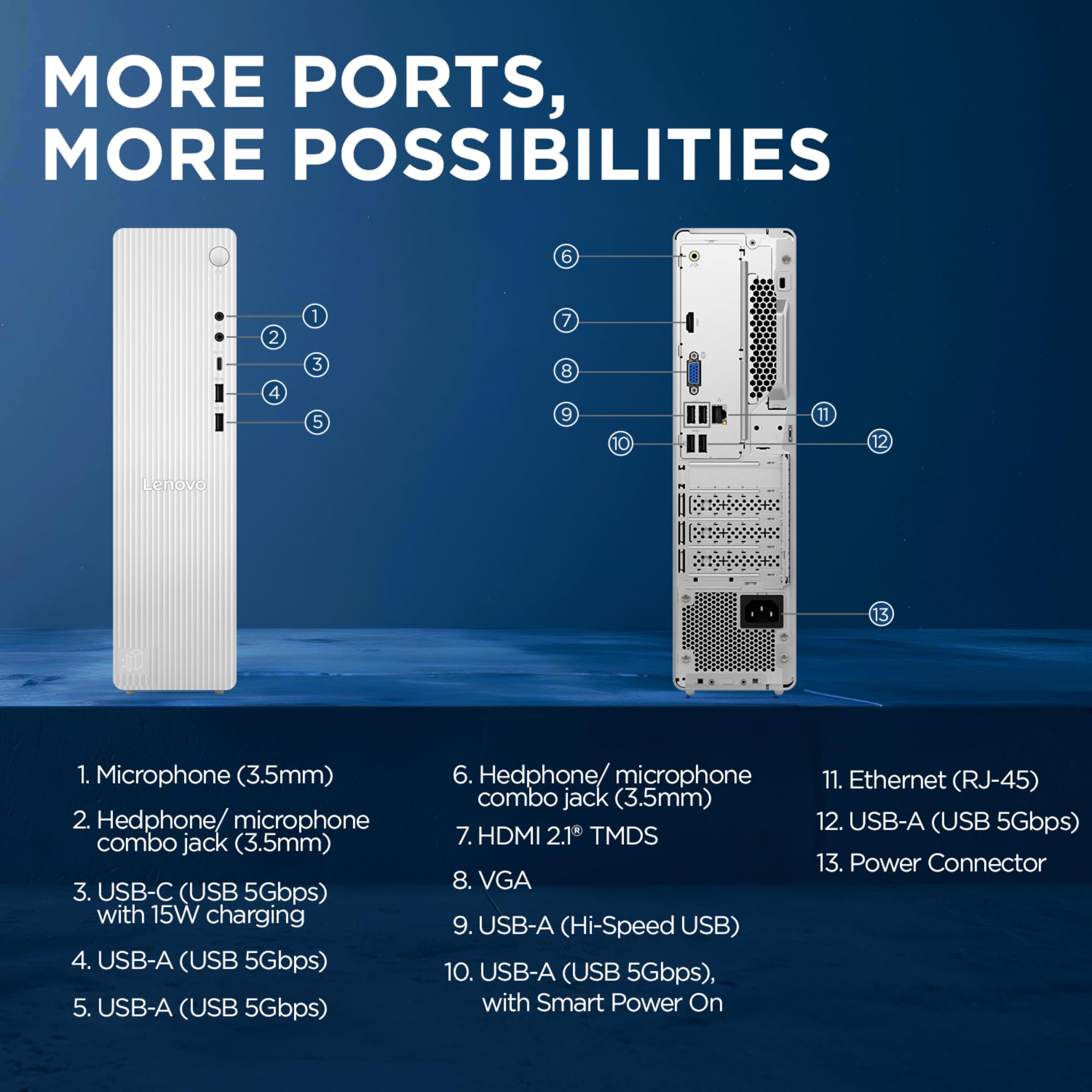 Lenovo IdeaCentre Tower 13th Gen Core i3-13100 (16GB RAM