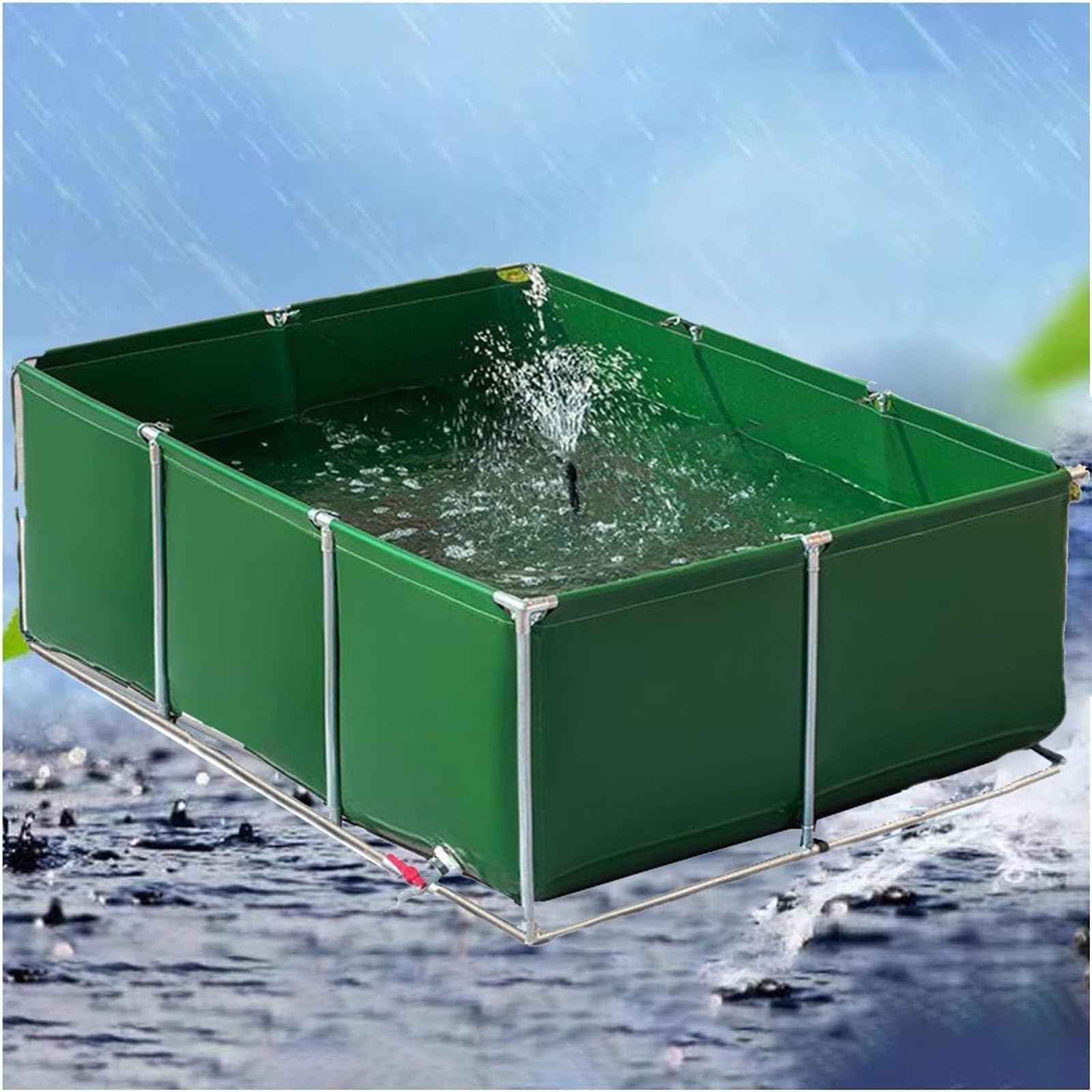 Doublures en toile PVC avec cadre en acier pour bassin de poisson hors sol