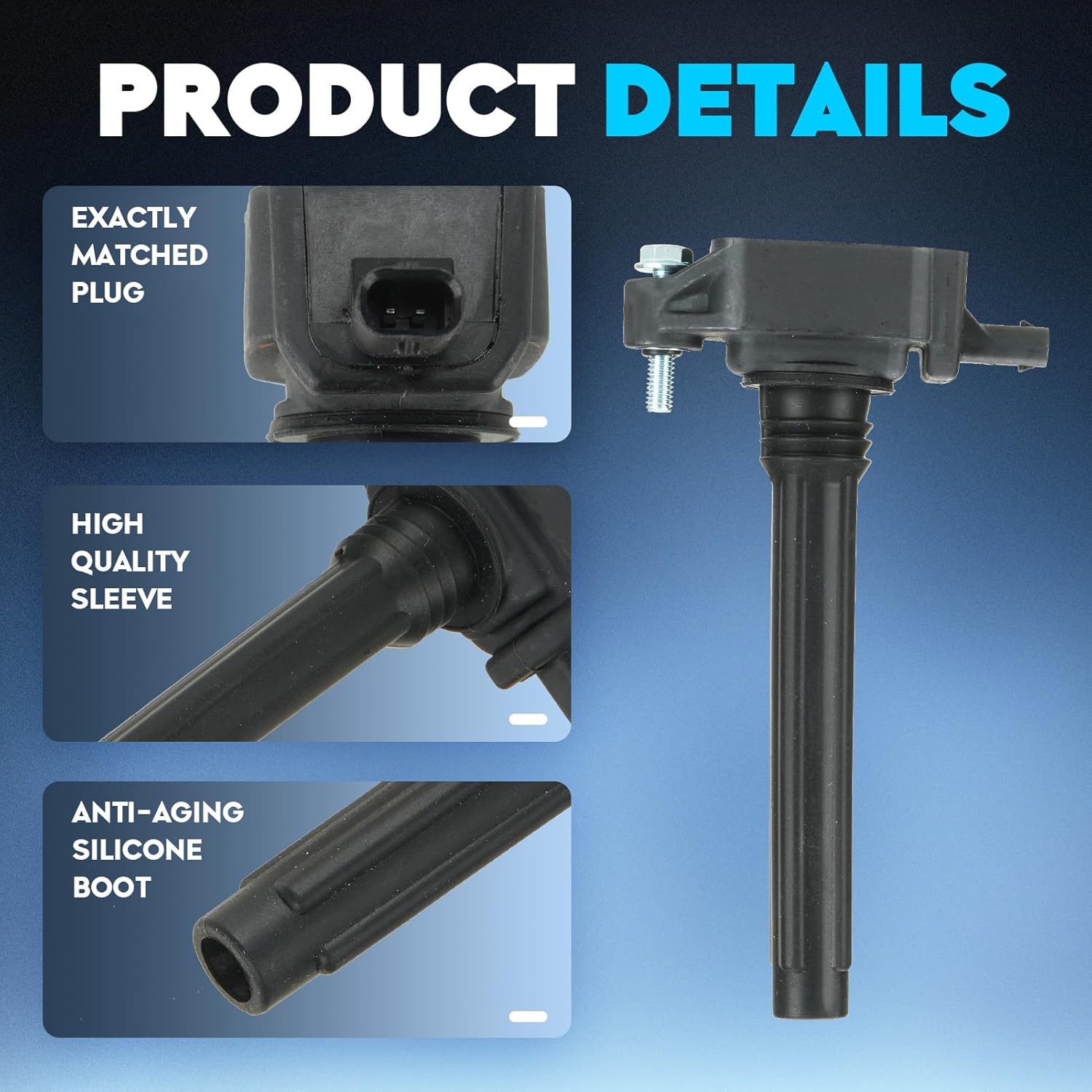 Ignition Coil for Chrysler Dodge Jeep Ram 300 Town & Country Grand Cherokee Wrangler Charger Journey Durango 3.6L V6 11 12 13 14 15 16 17 18 19 UF648 C1791 5C1848 2505484816-6 Set