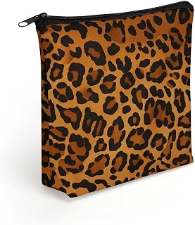 Leopard Makeup Bag Cosmetic Bag | Zipper Pouch - Personalized Makeup Bag,Portable,Large Capacity for Daughters,Sisters,Friends,Bride Bridesmaid