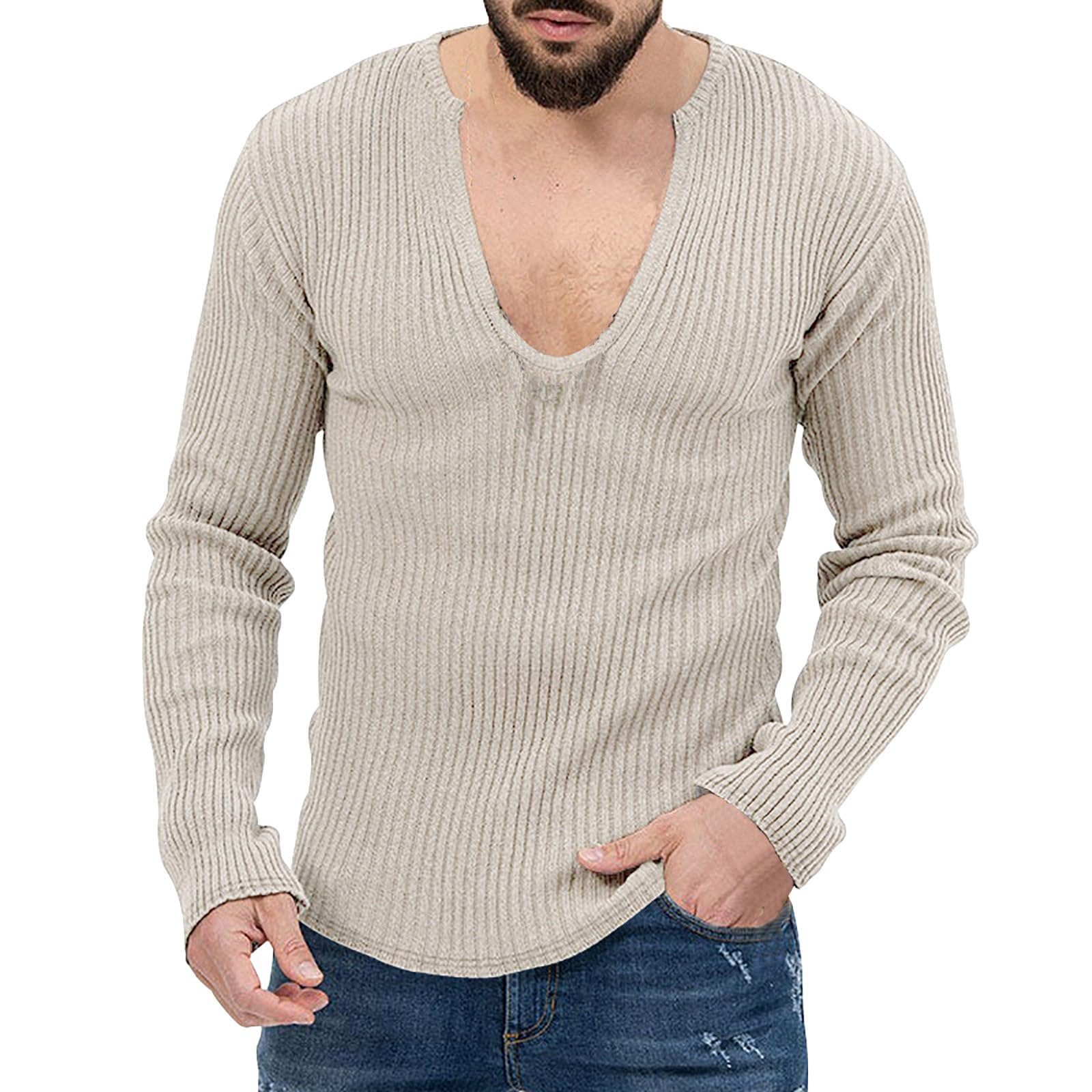 Pull à Manches Longues Et Col En V, Coton Bio, Marine | Ulla Popken