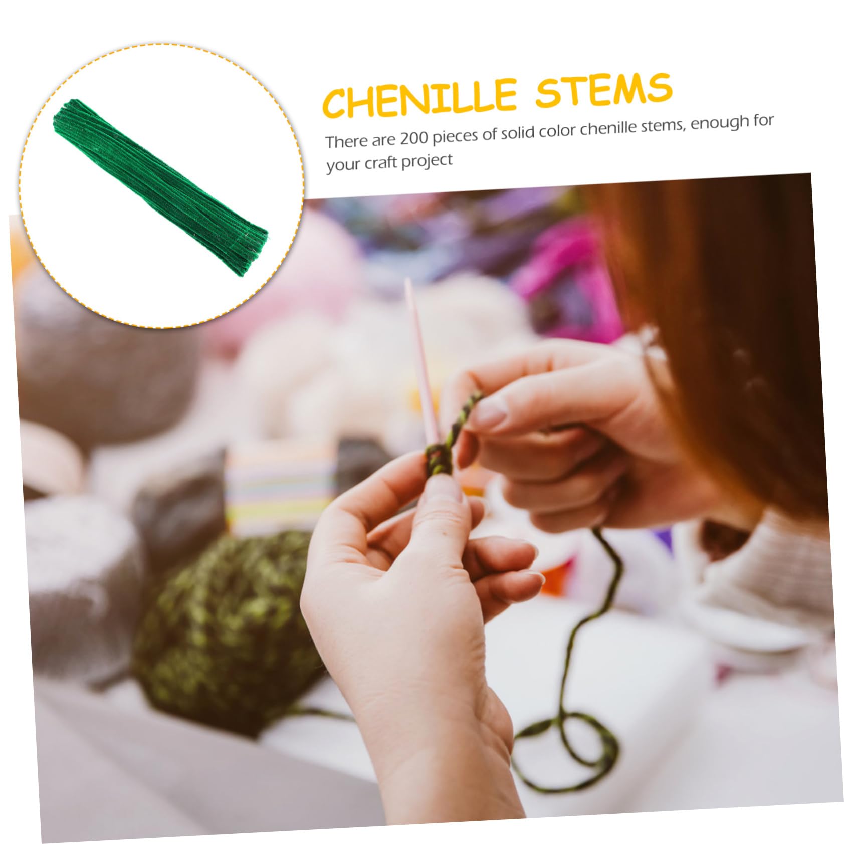 BEBEMOKO Twist Stick Set 200pcs Jumbo Pipe Cleaners for Puppet Making Creative Projects