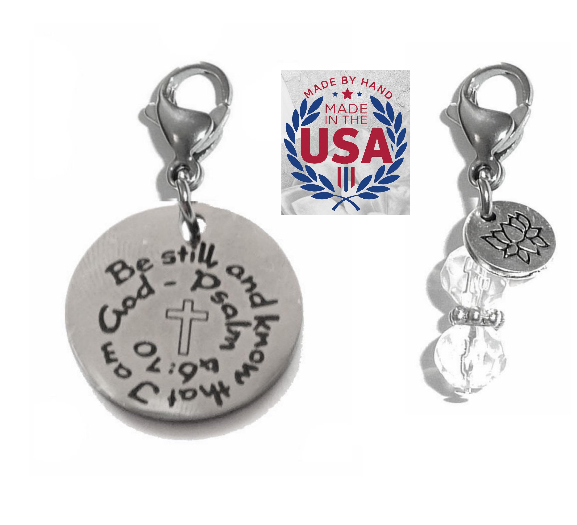 Hidden Hollow Beads Clip On Charm for Purse, Handbag, Keychain, Zipper Pull, Backpack, Jewelry Accessory, USA
