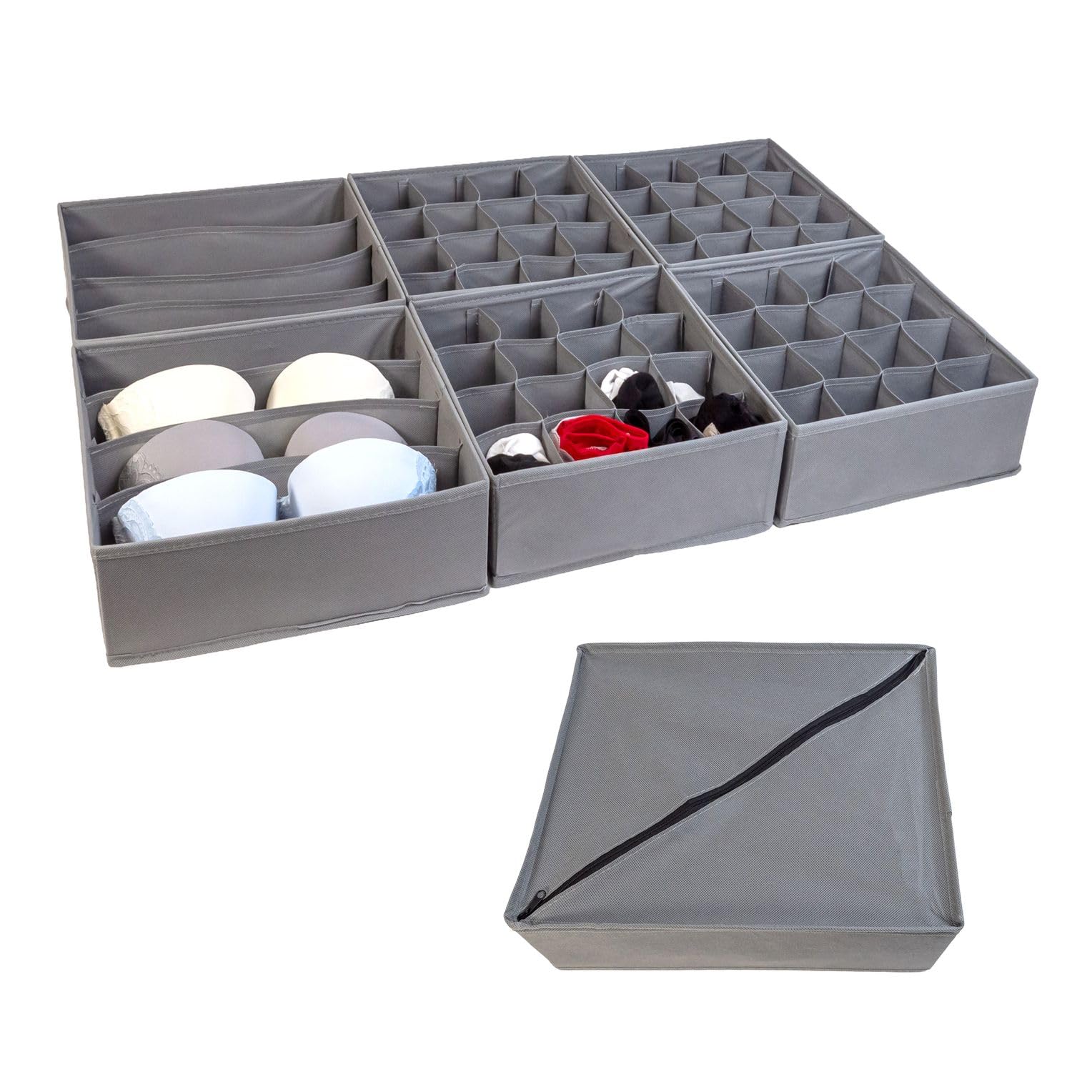Boîtes de rangement tiroir : séparez vos sous-vêtements avec l'organiseur pliable