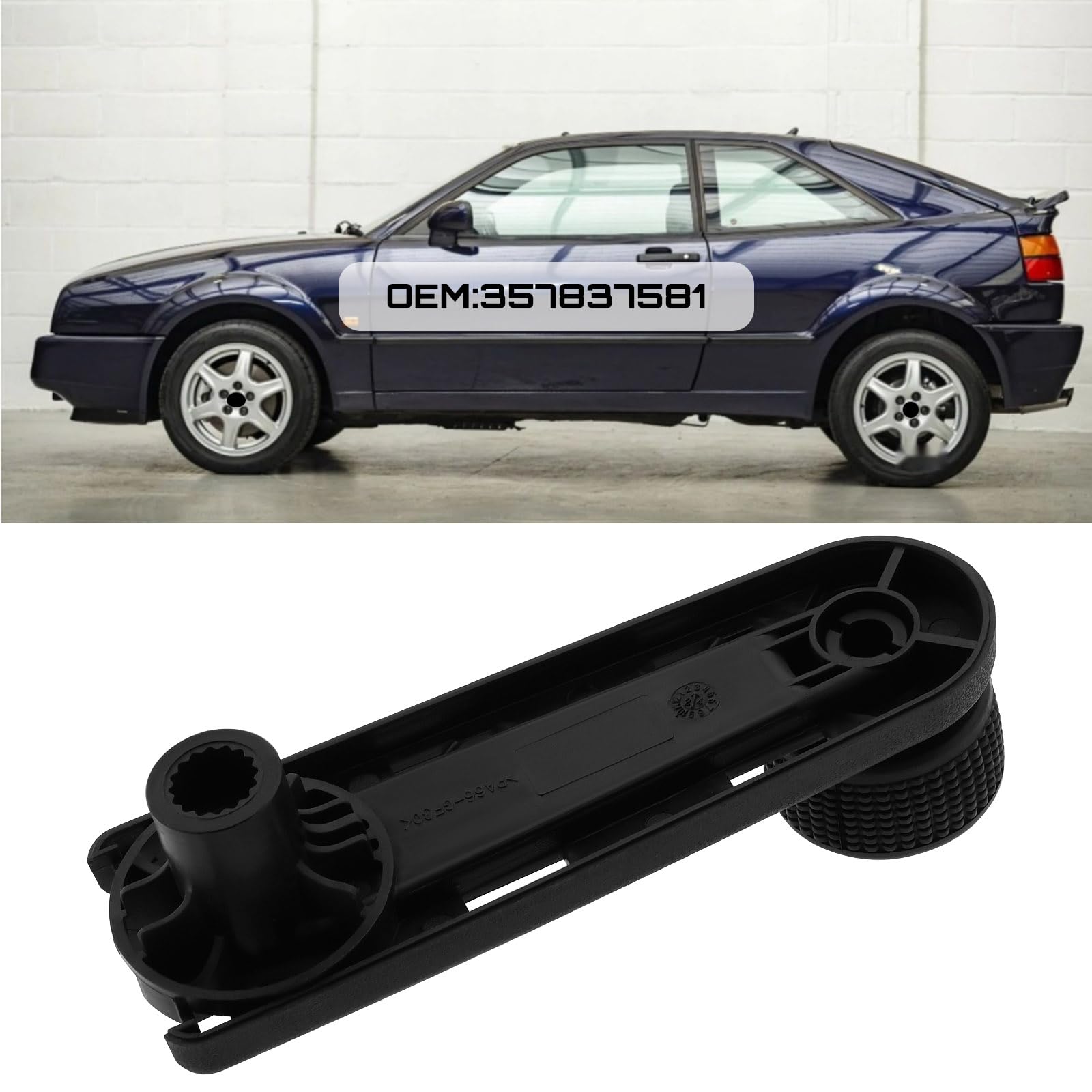 2 Piezas Manija del Elevalunas del Coche Repuesto de Manivela para Elevalunas Compatible con Transporter T4 1990-1994 Compatible con Passat 1982-1992