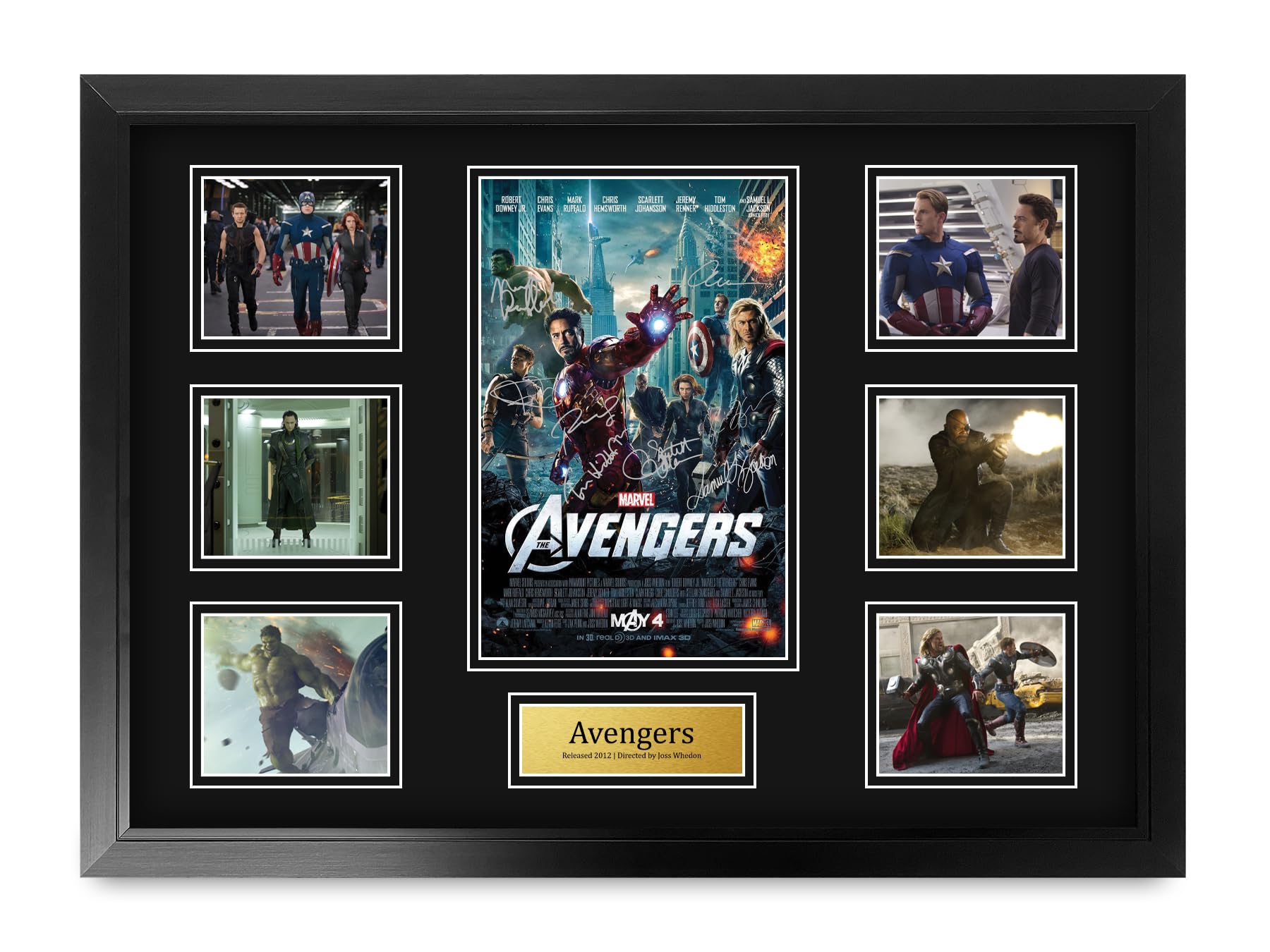 HWC Trading Avengers 1 Gifts Printed Signed Autograph Picture for Movie Memorabilia Fans - A2 Framed (ID-006414)