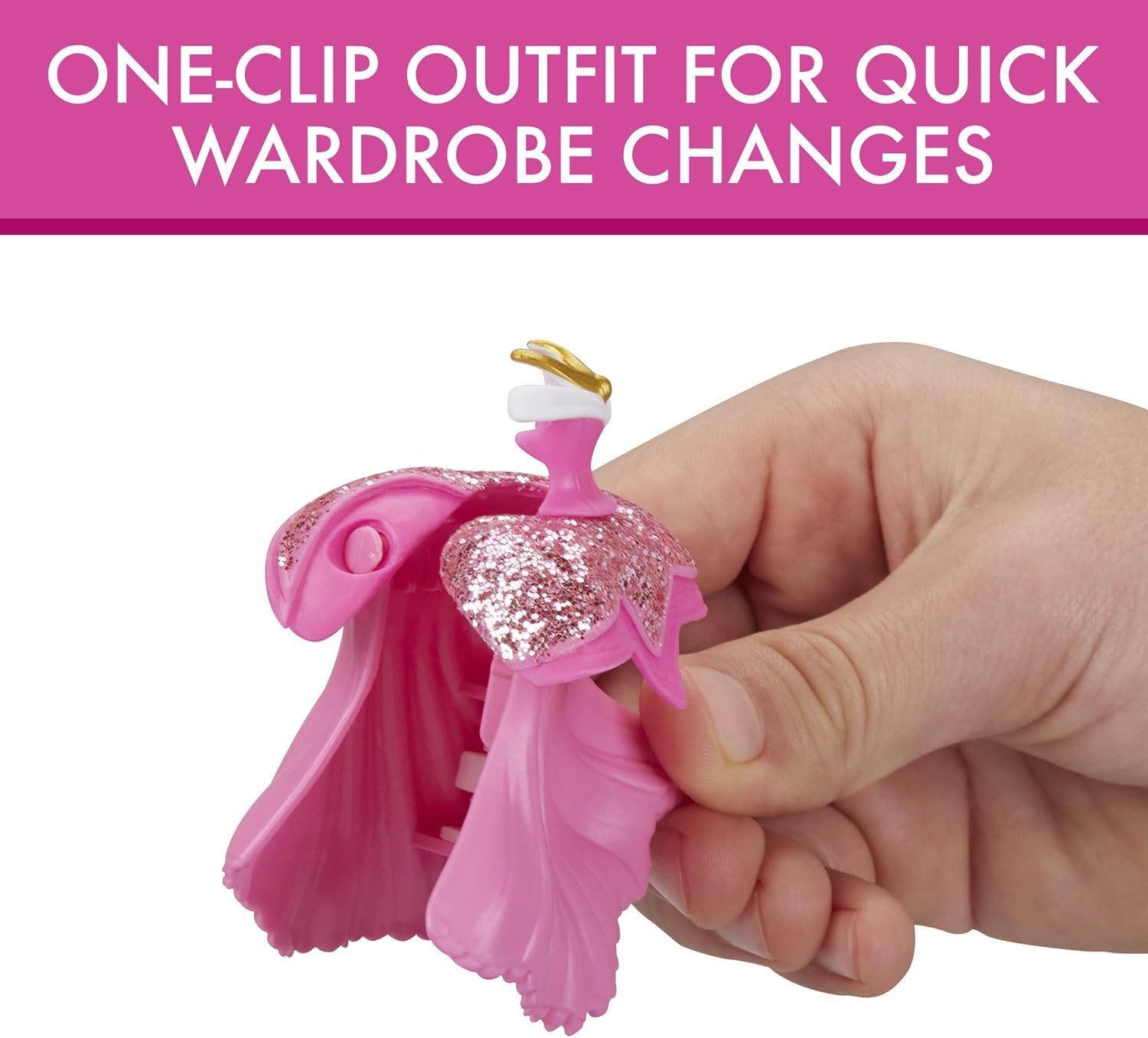 Disney Princess Aurora Doll with Royal Clips Fashion, One-Clip Skirt