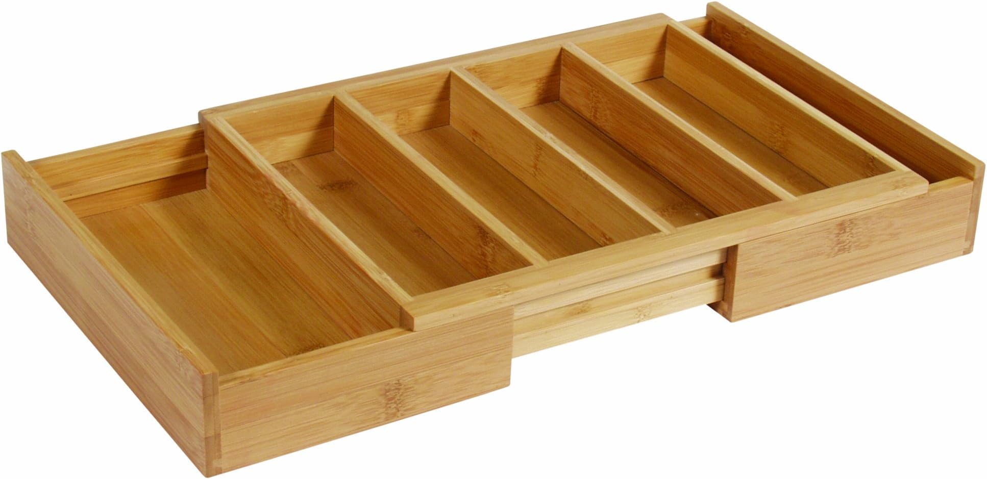 Island Bamboo 40549 Small Expanding Gadget Tray, Multicolor