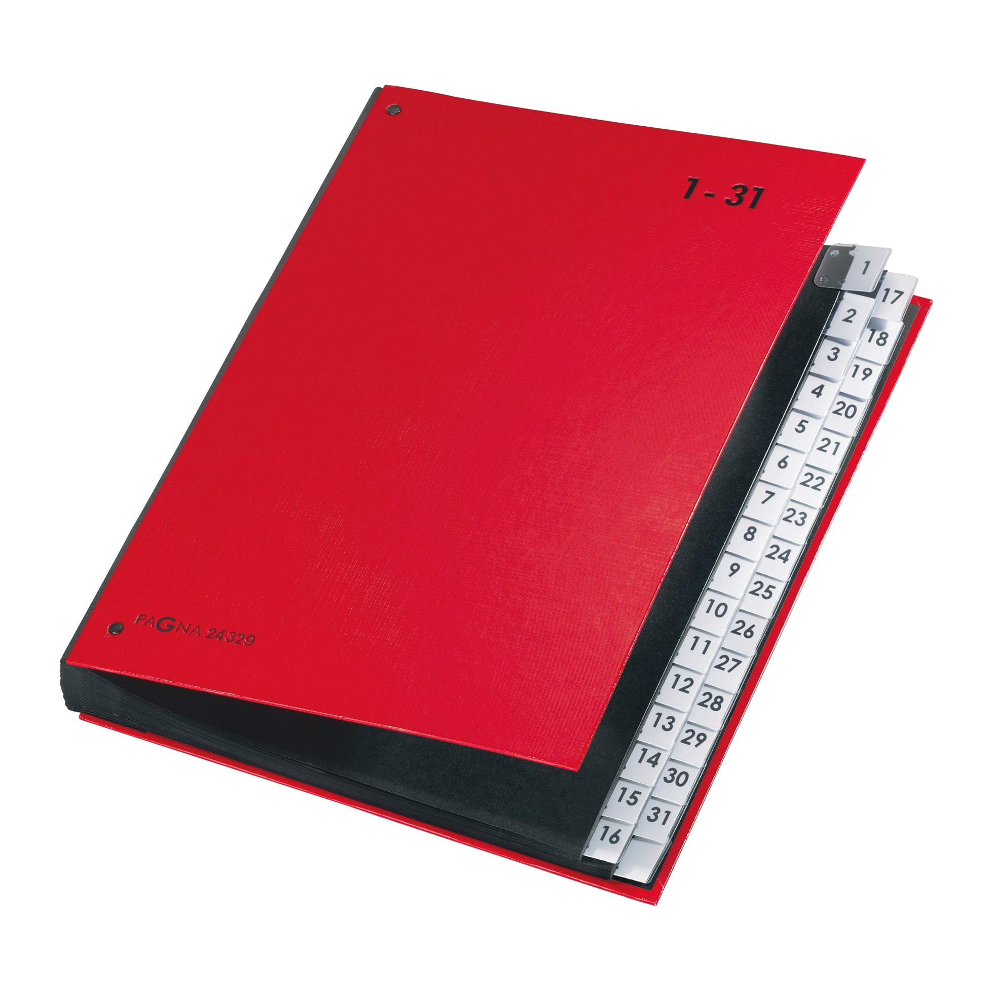 Pagna Pultordner Color (Pultmappe, 32 Fächer, 1-31) (rot | 3er Pack)