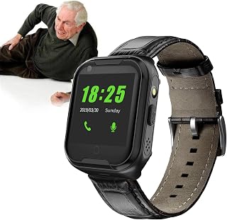 Elderly Alarm Smart Watch with SOS Emergency Button, Fitness Tracker With Fall Alert Detection GPS Location Tracker 4G Video Calling, for Seniors Gift
